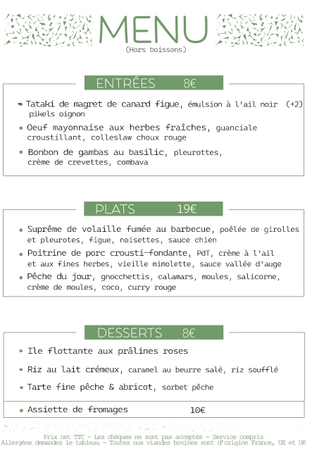 Buffet à la Française du Midi au Restaurant le Comptoir de Brice à Angoulême